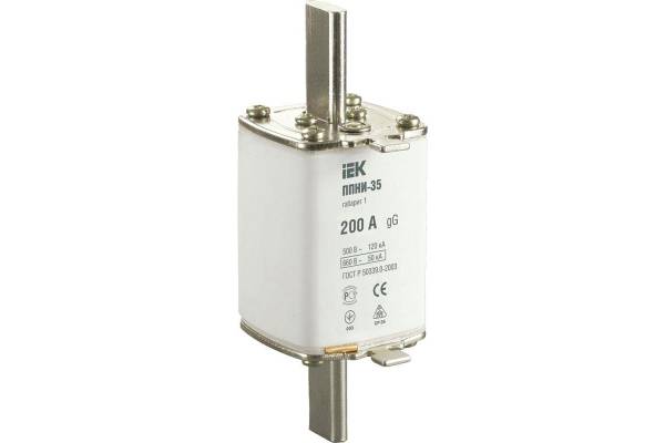 Вставка плавкая ППНИ-35 200А габарит 1 IEK DPP30-200