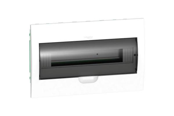 Бокс СП EASY9 встраив. с прозр. дверью 1ряд 18мод. SchE EZ9E118S2FRU