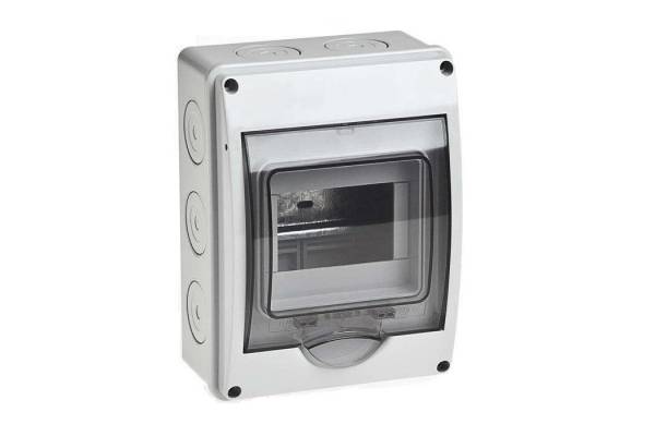 Бокс ОП Тусо 5мод. IP65 сер./дым. двер. Рувинил 69005