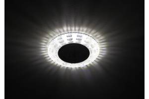 Светильник DK LD8 SL/WH MR16 точечный; декор со светодиодной подсветкой прозр. ЭРА Б0028083