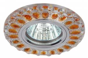 Светильник DK LD10 SL OR/WH декор cо светодиодной подсветкой MR16 прозр. оранж. ЭРА Б0028093