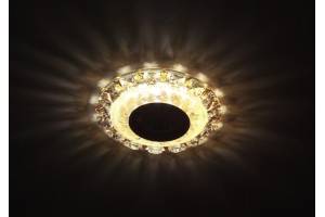 Светильник DK LD17 SL PK/WH MR16 точечный; декор со светодиодной подсветкой прозр. роз. ЭРА Б0028078