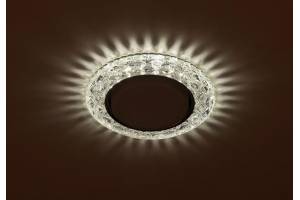 Светильник DK LD24 SL/WH GX53 точечный; декор со светодиодной подсветкой прозр. ЭРА Б0029631