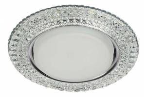 Светильник DK LD26 SL/WH GX53 точечный; декор со светодиодной подсветкой прозр. ЭРА Б0029638