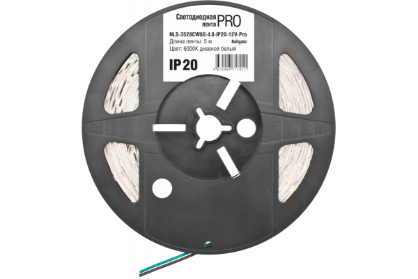 Лента светодиодная 71 701 NLS-3528CW60-4.8-IP20-12V-Pro R5 4.8Вт/м (уп.5м) Navigator 71701