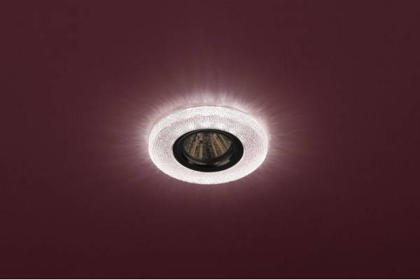 Светильник DK LD1 PK декор со светодиод. подсветкой GU5.3 220В 50Вт роз. ЭРА Б0018776