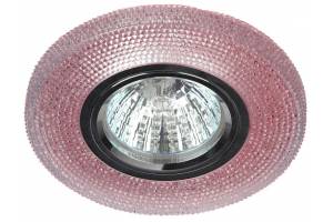 Светильник DK LD1 PK декор со светодиод. подсветкой GU5.3 220В 50Вт роз. ЭРА Б0018776