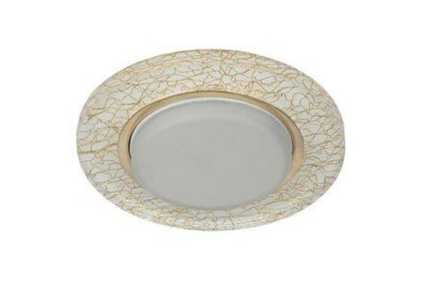 Светильник DK80 WH/GD 13Вт GX53 220В точечный бел./зол. 30/1320 ЭРА Б0019576
