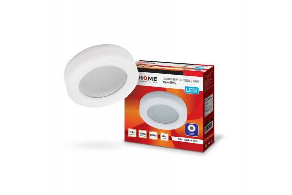 Светильник светодиодный RING-1540R-W 15Вт 230В 4000К 910лм 190мм IP65 круг IN HOME 4690612023250