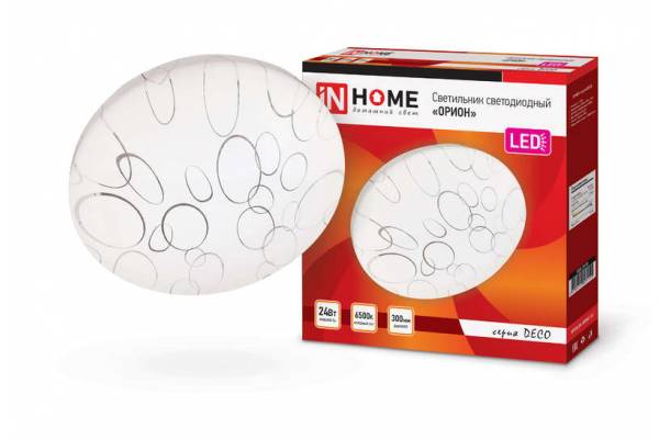 Светильник светодиодный DECO ОРИОН 24Вт 230В 6500К 1560лм 300мм IN HOME 4690612025155