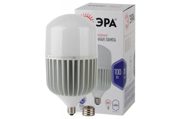 Лампа светодиодная высокомощная POWER 100W-6500-E27/E40 8000лм ЭРА Б0032090