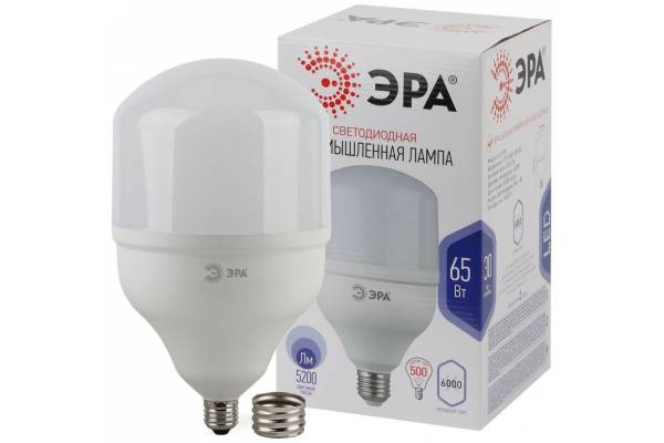 Лампа светодиодная высокомощная POWER 65W-6500-E27/E40 ЭРА 5200лм Б0027924