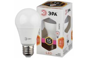 Лампа светодиодная A60-15W-827-E27 грушевидная 1200лм ЭРА Б0020592