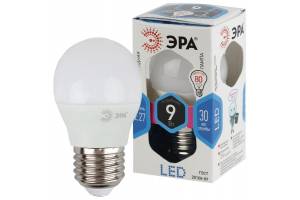 Лампа светодиодная P45-9w-840-E27 шар 720лм ЭРА Б0029044