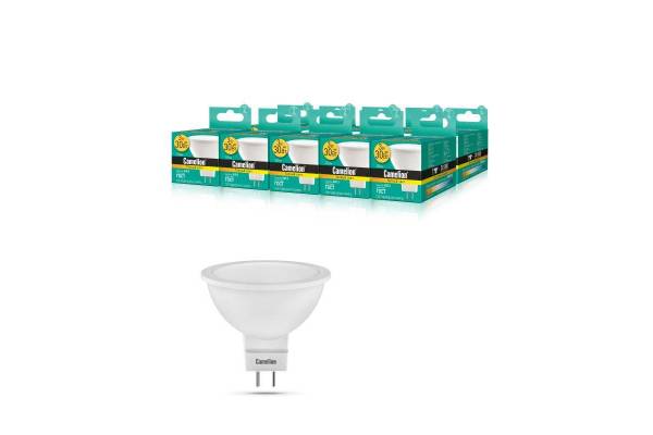 Лампа светодиодная LED3-JCDR/830/GU5.3 3Вт 3000К тепл. бел. GU5.3 215лм 220-240В Camelion 11367