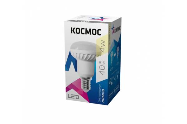 Лампа светодиодная R39 4Вт 220В E14 3000К Космос Lksm_LED4wR39E1430