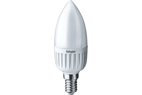 Лампа светодиодная 94 480 NLL-P-C37-5-230-2.7K-E14-FR 5Вт свеча 2700К тепл. бел. E14 330лм 220-240В Navigator 94480