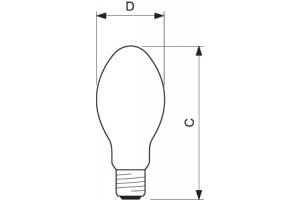 Лампа газоразрядная ртутно-вольфрамовая ML 100Вт эллипсоидная 3300К E27 225-235В SG 1SL/24 PHILIPS 928090056891 / 871150018048330