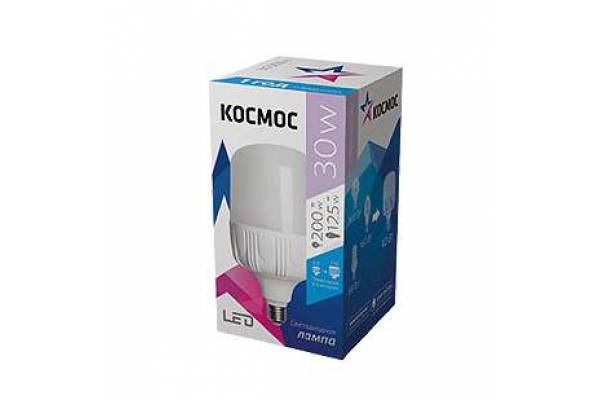Лампа светодиодная высокомощная 30Вт 6500К E27 Космос LksmHWLED30WE2765