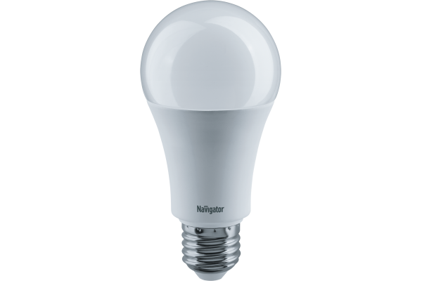 Лампа светодиодная 71 365 NLL-A60-15-230-4K-E27 15Вт грушевидная 4000К бел. E27 1200лм 176-264В Navigator 71365