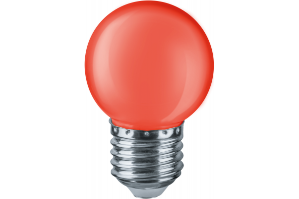 Лампа светодиодная 71 827 NLL-G45-1-230-R-E27 1Вт шар E27 220-240В красн. Navigator 71827