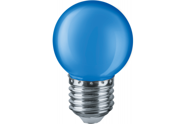 Лампа светодиодная 71 829 NLL-G45-1-230-B-E27 1Вт шар E27 220-240В син. Navigator 71829