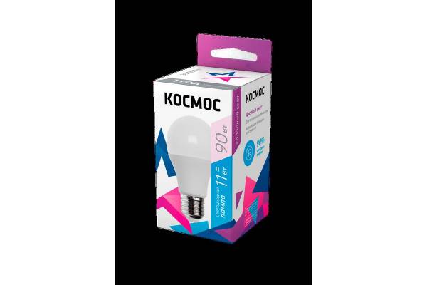 Лампа светодиодная A60 11Вт 6500К E27 220В КОСМОС LkecLED11wA60E2765