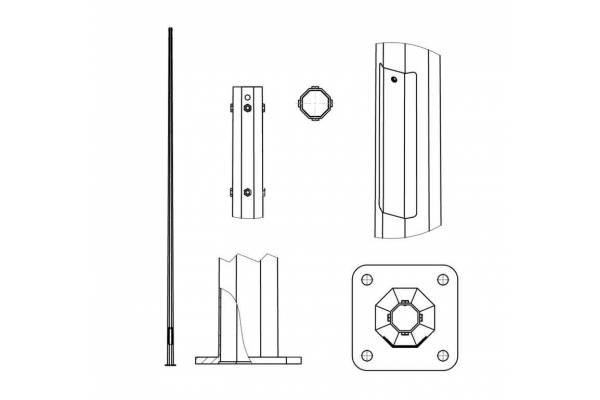 Опора ОГКлф-8.0(К240-180-4х25)-ц Пересвет В00004483