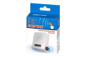 Звонок проводной Сверчок трель регул. громкости 220В 80-90дБА бел. Тритон СВ-03Р