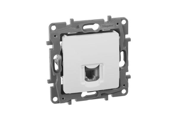 Механизм розетки телеф. 1-м СП Etika RJ11 бел. Leg 672240