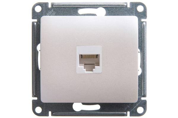 Механизм розетки комп. 1-м Glossa RJ45 CAT.5E перламутр SchE GSL000681K