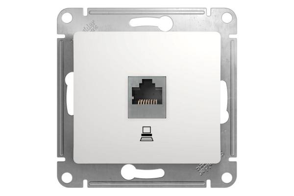 Механизм розетки комп. 1-м СП Glossa RJ45 бел. SchE GSL000181K