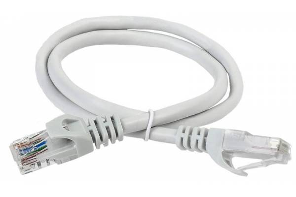 Патч-корд кат.5е UTP 1м сер. ITK PC01-C5EU-1M