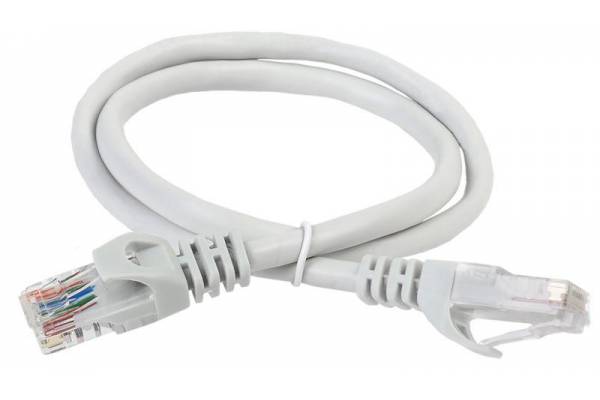 Патч-корд кат.5е UTP 0.5м сер. ITK PC01-C5EU-05M
