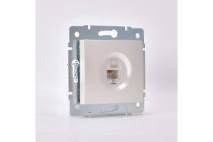 Механизм розетки компьютерной RJ45 1-м СП Karina жемчуж./бел. перламутр. LEZARD 707-3088-139