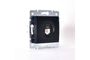 Механизм розетки компьютерн. 1-м СП KARINA RJ45 черн. бархат LEZARD 707-4288-139