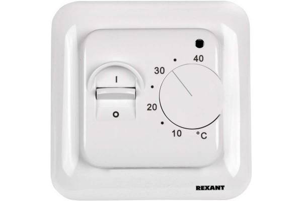 Термостат механический R70XT (OTN-1991; RTC 70.26; MST-1; MT-26; MTT-2; M5.713) 16А 3.6кВт для теплых полов датчик пола бел. Rexant 51-0531