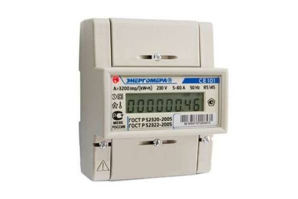Счетчик CE 101 R5 145 1ф 5-60А 1 класс точн. ЭР Энергомера 101001003009471