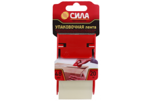 Лента упаковочная 48мм 20м 50мкр с дисп. прозр. TPA72-00 СИЛА C0044581