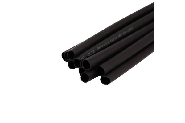 Трубка термоусаживаемая двухстенная клеевая 6.4/3.2мм (уп.10шт) по 1м черн. Rexant 26-2103