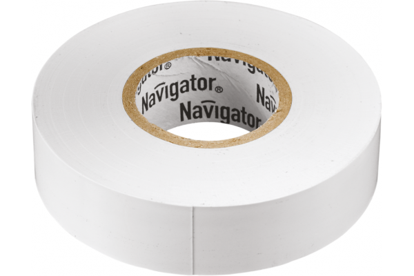 Изолента ПВХ 19мм (рул.20м) бел. NIT-A19-20/WH Navigator 71109