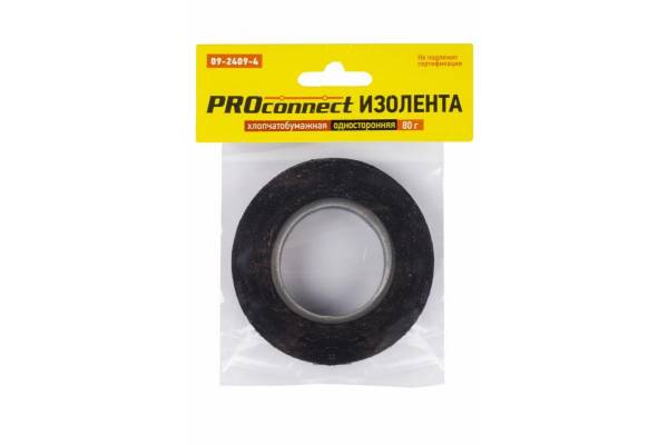 Изолента х/б 18мм двусторонняя 11.3м 80г Proconnect 09-2409-4