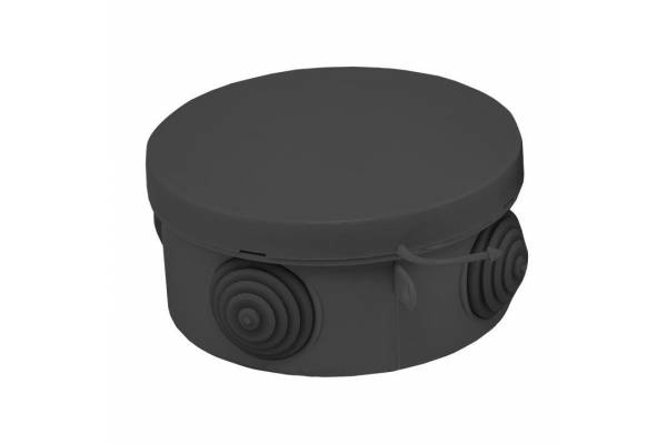 Коробка распаячная КМР-040-039 с крышкой 85х40 4 мембранных ввода IP54 черн. EKF plc-kmr-040-039-b