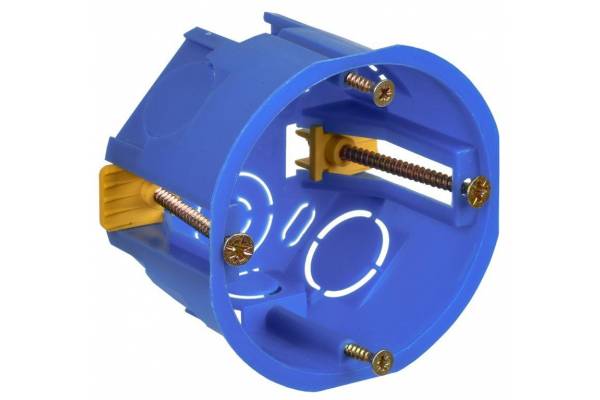 Коробка установочная С3 d68х45 для полых стен (с саморезами и пластик. лапками) IEK UKG10-068-045-000-P-UO