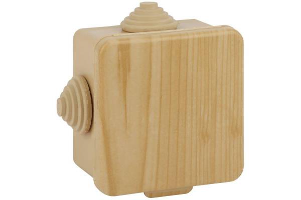 Коробка распаячная ОП КОР 100х100х50мм с гермовводами 8 вх. IP54 сосна Эра Б0043223