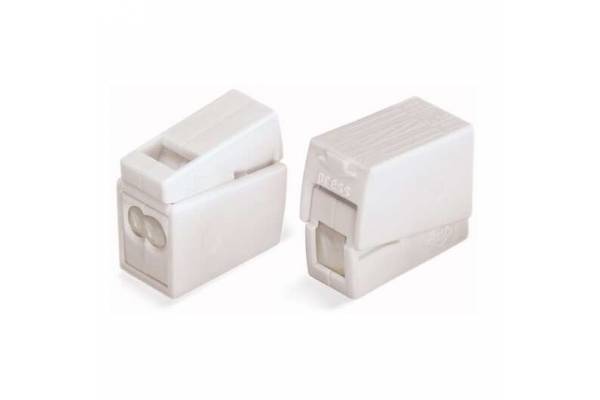 Клемма 2х(0.5-2.5кв.мм) для светильников с пастой бел. WAGO 224-122