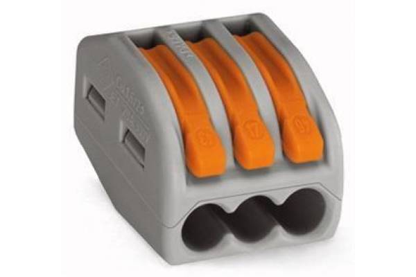 Клеммник 3х(0.08-2.5(4.0)) WAGO 222-413