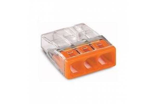 Клемма 3х(0.5-2.5мм) 3-х проводн. для распред. короб. (без п) WAGO 2273-203