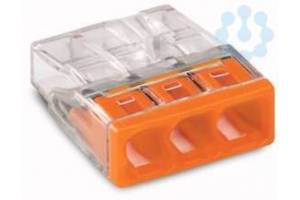 Клемма 3х(0.5-2.5мм) 3-х проводн. для распред. короб. (без п) WAGO 2273-203