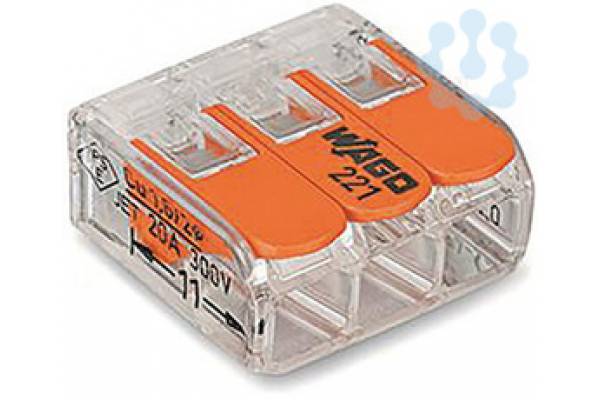 Клемма универс. компактная 3х(0.14-4.0) WAGO 221-413